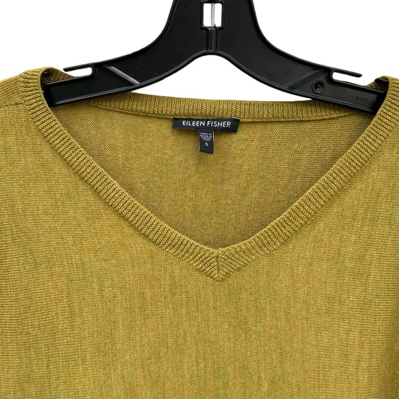 Eileen Fisher Merino Wool Sweater SMALL Boxy High Low Hem Cottagecore Lagenlook - Picture 3 of 16